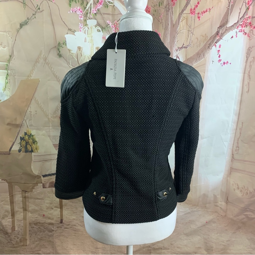 NEW Patricia Pepe Moto Leather Faux Textured Jacket - Picture 9 of 12